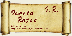 Isailo Rajić vizit kartica